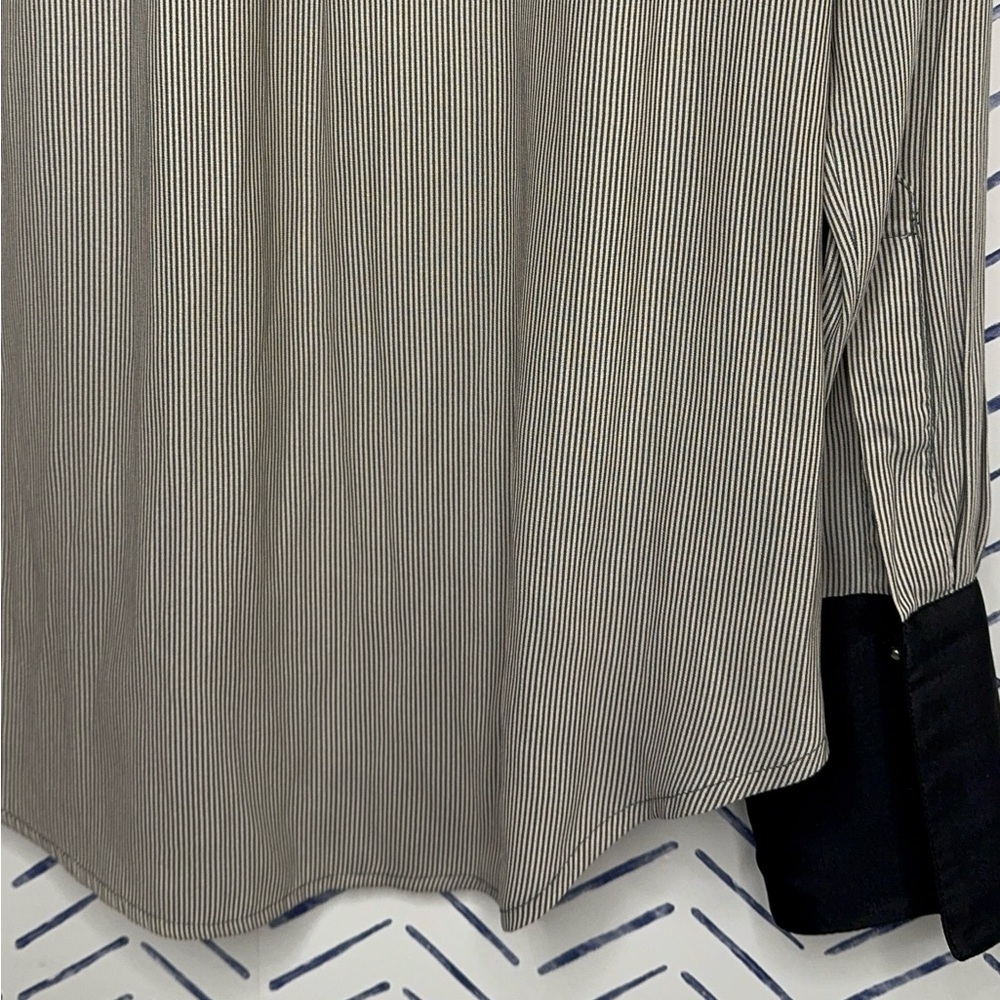 Free People Pebble Crepe "Free Bird" Stripe Top black stripe - Picture 12 of 14